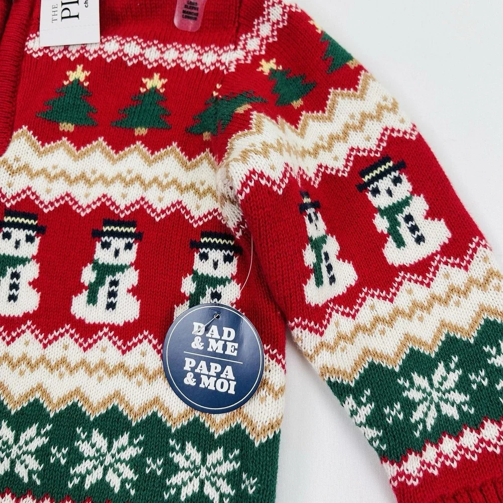 The Children's Place Christmas Half Zip Sweater Kids Toddler 18-24 M Festive NWT